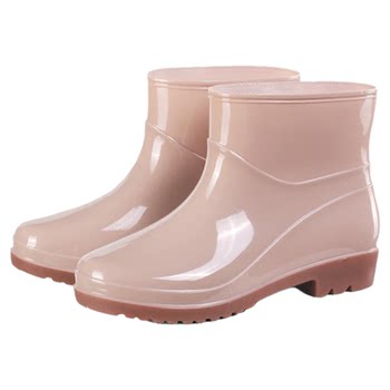 Women's anti-slip waterproof half-bucket rain boots
