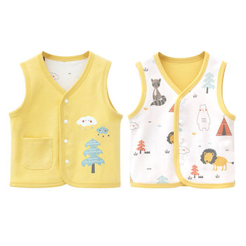 Infant and young children, vests, spring and autumn cotton cotton cotton category A
