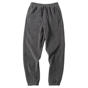 
Recommended for personal use! Double-sided velvet! Autumn and winter men’s solid color plus velvet and thickened versatile leggings sweatpants and casual pants