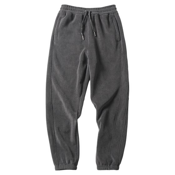 
Recommended for personal use! Double-sided velvet! Autumn and winter men’s solid color plus velvet and thickened versatile leggings sweatpants and casual pants