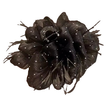 Gypsophila Hair Clip Feather Feather Bubble Clip