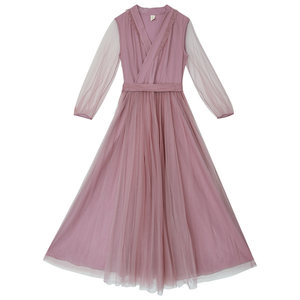 
[Spot] Improved Hanfu Purple Long Skirt 2025 New Ancient Costume Dress High Waist Temperament Skirt Fairy Skirt