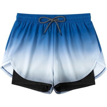 Swimming trunks men's flat corner swimming cap swimming goggles set
