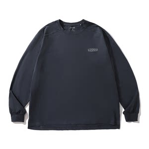 LUSHISI basic simple theme moisture absorption quick drying breathable sports commuting daily cotton knitted long-sleeved T-shirt for men
