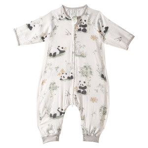 
Kechao baby sleeping bag summer thin three-quarter sleeves double-layer gauze children's split-leg baby anti-kicking quilt for all seasons