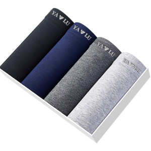 
Yalu underwear for men pure cotton boxer shorts for men new high-end genuine men's flat corner large-size shorts for men