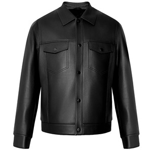 [Sheepskin] Lilanz official leather jacket men's autumn and winter business lapel leather jacket men's clothing