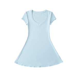 
YoungGirlDay Pure Desire Ballet Style Sexy Slim Fit Waist A-line Umbrella Skirt Short Sleeve Dress Short Skirt