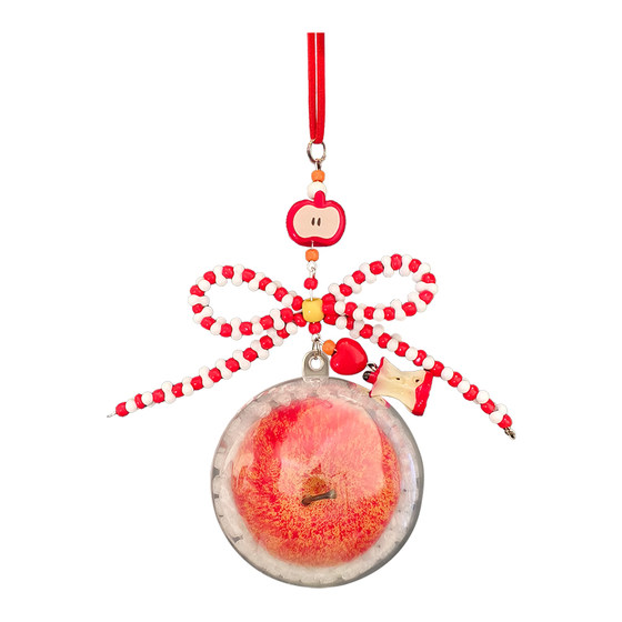 
Creative Apple Car Pendant New Car Gift Ping An An Car Rearview Mirror Ornament Girls Car Hanging Peace Talisman