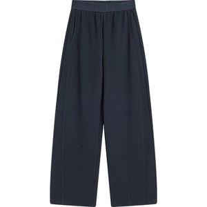 
KBNE navy loose wide-leg drawstring glutinous rice pants women's 2025 winter new casual sports pants straight pants