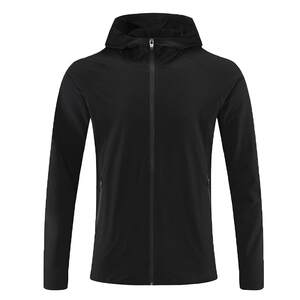 Sports jacket men's spring, autumn and winter loose waterproof windbreaker training quick-drying clothes running jacket hooded sweatshirt