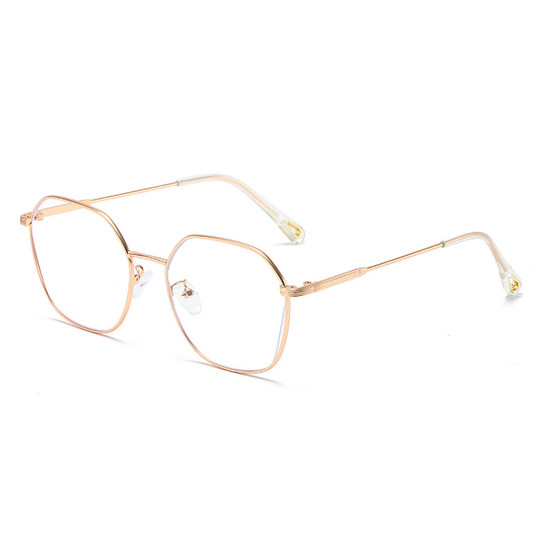 Retro Golden Silk Edge hollow shape Ins net red -like anti -blue light -prooficons close to the optical optical glasses frame men and women tide
