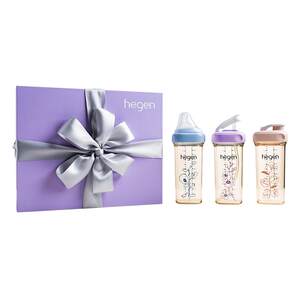 
hegen multifunctional baby bottle baby water cup learning drinking cup parent-child flower growth gift box drinking cup