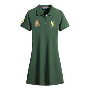 Paul Peter 2025 summer slim fit slim lapel waist-hugging A-line dress new POLO skirt TR31037