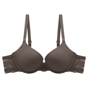 
Autumn face without traces and lace bra medium thin underwear for women's soft steel ring small breasts gathering cup lift bra set