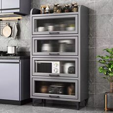 Питание коробки 厨房置物架收纳碗柜落地餐具柜餐边柜多功能橱柜轻奢靠墙新款碗。