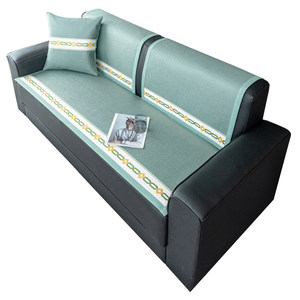 
Customized breathable sofa cushion summer ice silk mat cushion office summer cool seat cushion couch couch cover fabric anti-slip