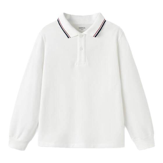 
Balabala boys long-sleeved T-shirt children's POLO shirt medium and large children's bottoming shirt 2026 spring new children's clothing small