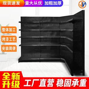 
Black thickened corner supermarket shelves convenience store multi-layer storage rack stationery store pet store corner display shelf