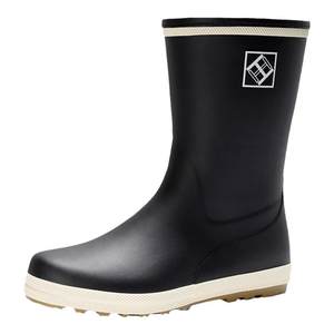 
Haopei warm rain boots for men, one-piece velvet waterproof shoes, mid-calf rubber water boots, waterproof shoes, winter cotton rain boots for men