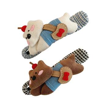 Cute puppy shoulder bag hair clip on the back of the head hair clip