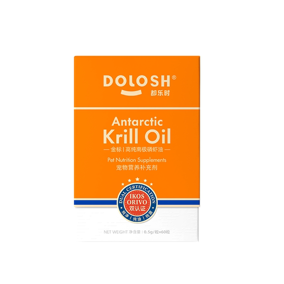 
Dole's Gold Label Krill Oil Pets 60% Marine Phospholipids General Anti-hair Shedding for Cats and Dogs Contains Astaxanthin Non-Fish Oil