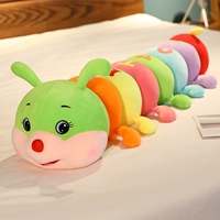 Разноцветная плюшевая игрушка для сна, подушка, лампа для растений, милая тряпичная кукла, гусеница