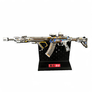 三角洲行动周边腾龙突击步枪气象感应金属武器模型摆件拆卸枪玩具