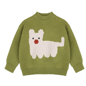 
Children's Sweaters Autumn and Winter Boys' Knitted Sweaters Winter 2025 New Boys' Sweaters Thickened Tops Class A Bottoming Shirts