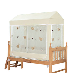 Children's bed anti -fall mosquito net Household new infant children's anti -bed Mongolian bag all -inclusive stitching bed can be customized
