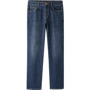 
HLA/Heilan Home Light Business Thickened Brushed Jeans 25 Autumn and Winter New Warm Straight Casual Pants for Men