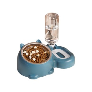 
Cat bowl, dog bowl automatic feeder, water feeding, cat food bowl, cat food double bowl, drinking water to protect cervical vertebra pet supplies
