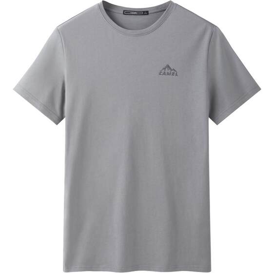 
Camel men's short-sleeved three-proof T-shirt men's outdoor cool solid color trendy casual round neck men's sports top summer