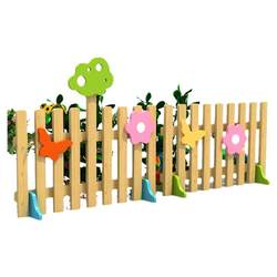 European style fence guardrail early education kindergarten solid wood