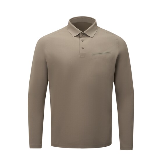 
DESCENTE DUALIS series urban commuting men's long-sleeved skin-friendly breathable POLO shirt