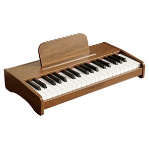 Painsi rechargeable 37-key wooden small piano for children beginner boys and girls baby mini electronic keyboard toy gift