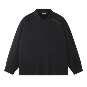 
FILA FUSION men's trendy knitted long-sleeved POLO shirt 2026 spring new casual quick-drying top