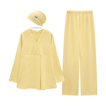 Confinement clothes for pregnant women, winter thick, postpartum pure cotton, December maternal breastfeeding home clothes, autumn