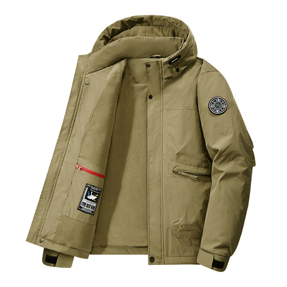 
Winter new thickened warm cotton coat men's outdoor casual loose hooded cotton coat coat couple style cotton jacket top