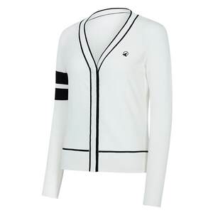 
HONMA Golf Women's Sweater Thin Velvet Breathable Contrast Color Fashion Slim Fit Sports Cardigan Jacket