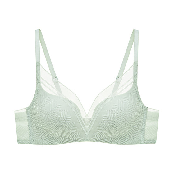 Lanzhuoli underwear women's micro push-up bra, soft support, breast reduction, anti-sagging, comfortable, breathable and lightweight bra