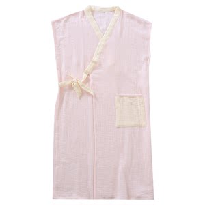 
Wearable bath towel, cotton gauze couple's nightgown, women's summer thin pure cotton men's short-sleeved steaming bathrobe home service