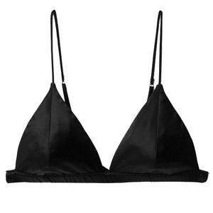 Frey Girl French satin underwear Womanless Steel Circle thin small breasts, light -faced triangular cup bras