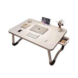 Small table on the bed with bay window folding table student bedside dormitory desk laptop stand office desk lazy bedroom sitting ins wind learning movable small table on top of the table