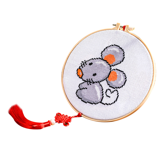 干支クロスステッチキット - 初心者向け動物刺繍