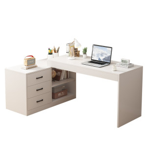 Computer desk, double desk, bookshelves, integrated desk, bedroom dressing table, home desk, corner writing desk, small apartment