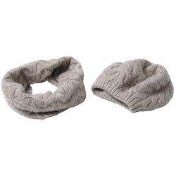 Beret Women's Knitted Warm Cashmere Hat Scarf Two-piece Set 2023 Popular Autumn And Winter Versatile Woolen Hat