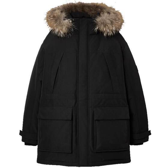 
[Functional ice shell water repellent] Jack Jones fur collar down parka men's winter mid-length jacket men's clothing