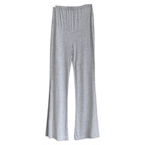 
Gray Pregnant Women Modal Flared Pants Spring and Summer Thin Spring Clothing Outerwear Pregnancy Belly-Free Yoga Pants