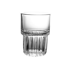 Retro household American iced coffee cup transparent cold brew latte glass small cup beverage cup stackable ins
